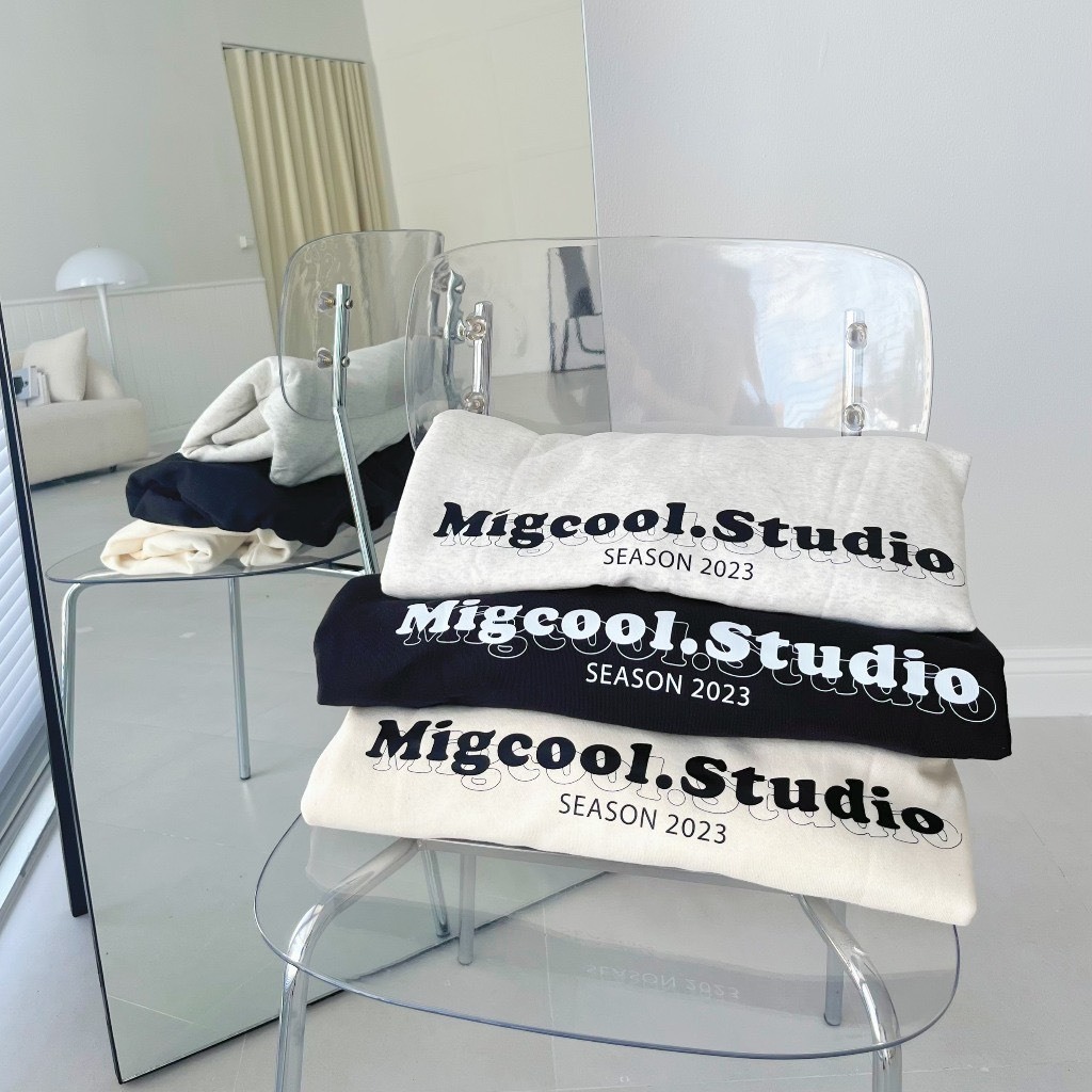 ÁO HOODIE ZIP NỈ BÔNG KHÓA KÉO MIGCOOL, ÁO KHOÁC FORM RỘNG DÂY KÉO BASIC