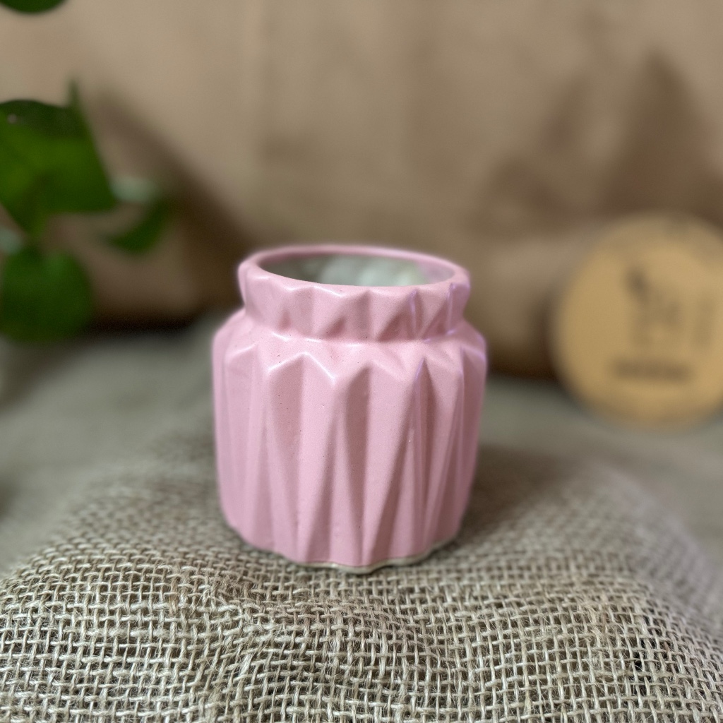 [Giá sỉ] Chậu gốm-sứ Bát Tràng 8x8x8 cm - Chậu trồng cây cảnh và sen đá