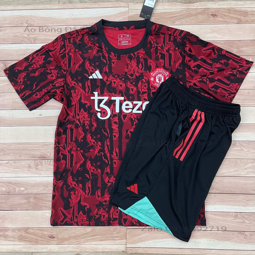 Bộ Quần Áo Bóng Đá Mu T3, Áo Đá Banh CLB Manchester United - Mẫu Training 2023 - Vải Gai Thái Cao Cấp