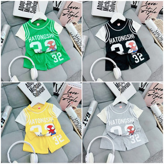 Bộ cotton siêu nhân cho bé trai 7-18kg đẹp