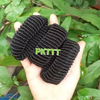12 thun cột tóc màu đen dày,chắc (bản 2.5-3cm×6cm)