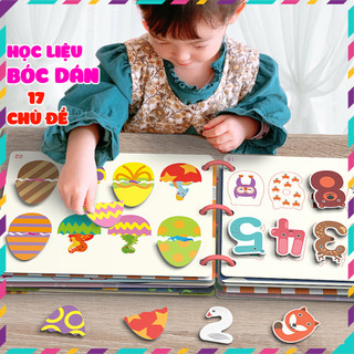 Học Liệu Bóc Dán Ghép Hình 17 Chủ đề Tiếng Anh, Đồ Chơi Giáo Dục Sớm Giúp Bé Phát Triển Toàn Diện