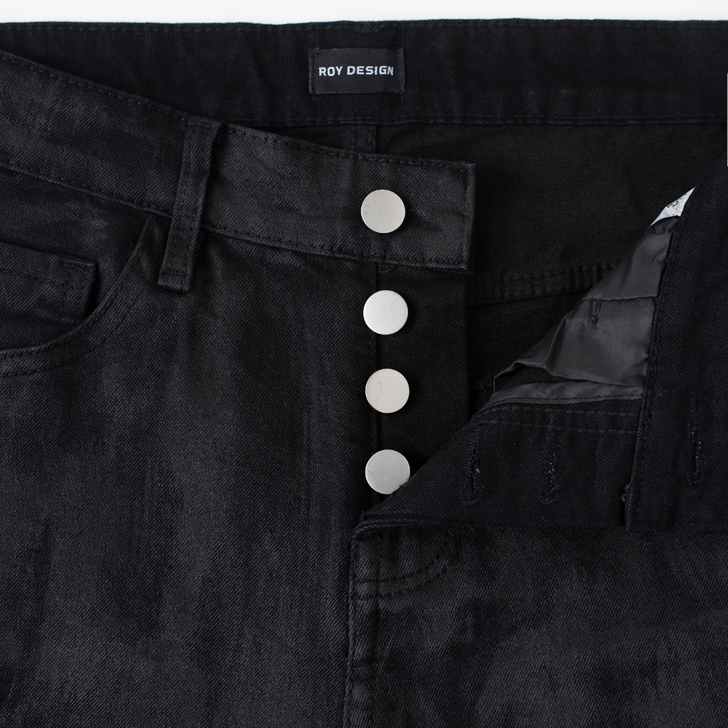 Quần Denim Jean Đen Wax - Waxed cao cấp fom skinny - Roy Design
