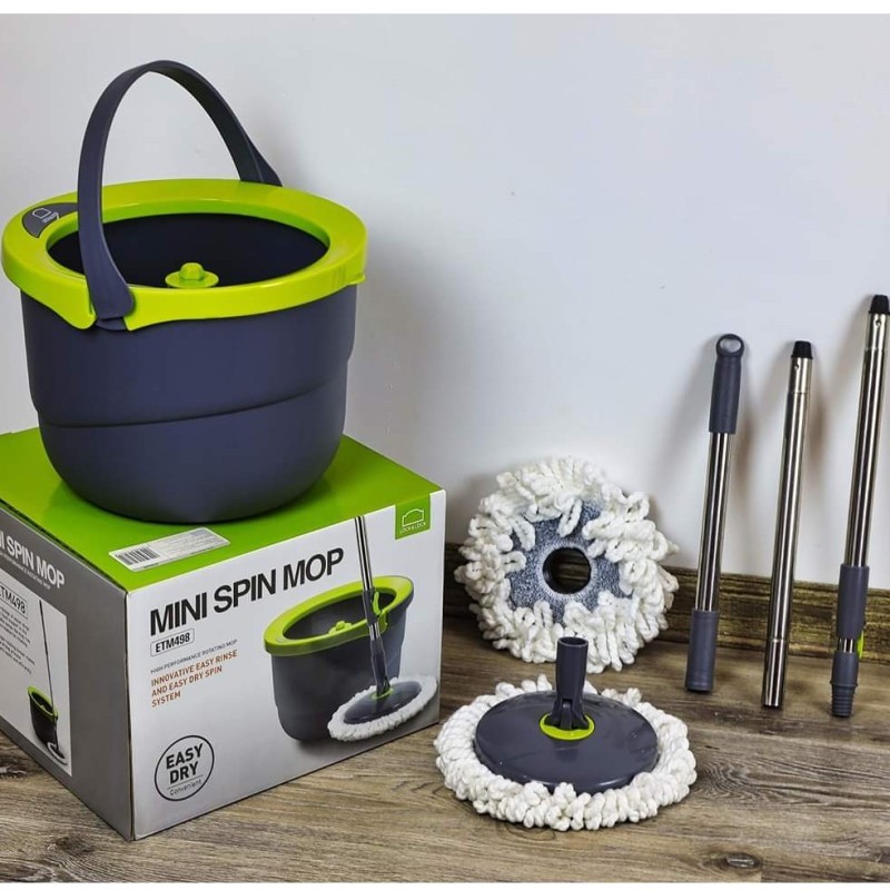 Bộ Cây Lau Nhà Nhựa Lock&Lock Mini Spin Mop ETM498,Cây Lau Nhà Mini Lock&Lock ETM498