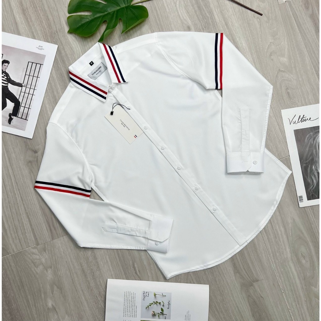 Quần tây âu 4 vạch trắng+ sơ mi nam cao cấp