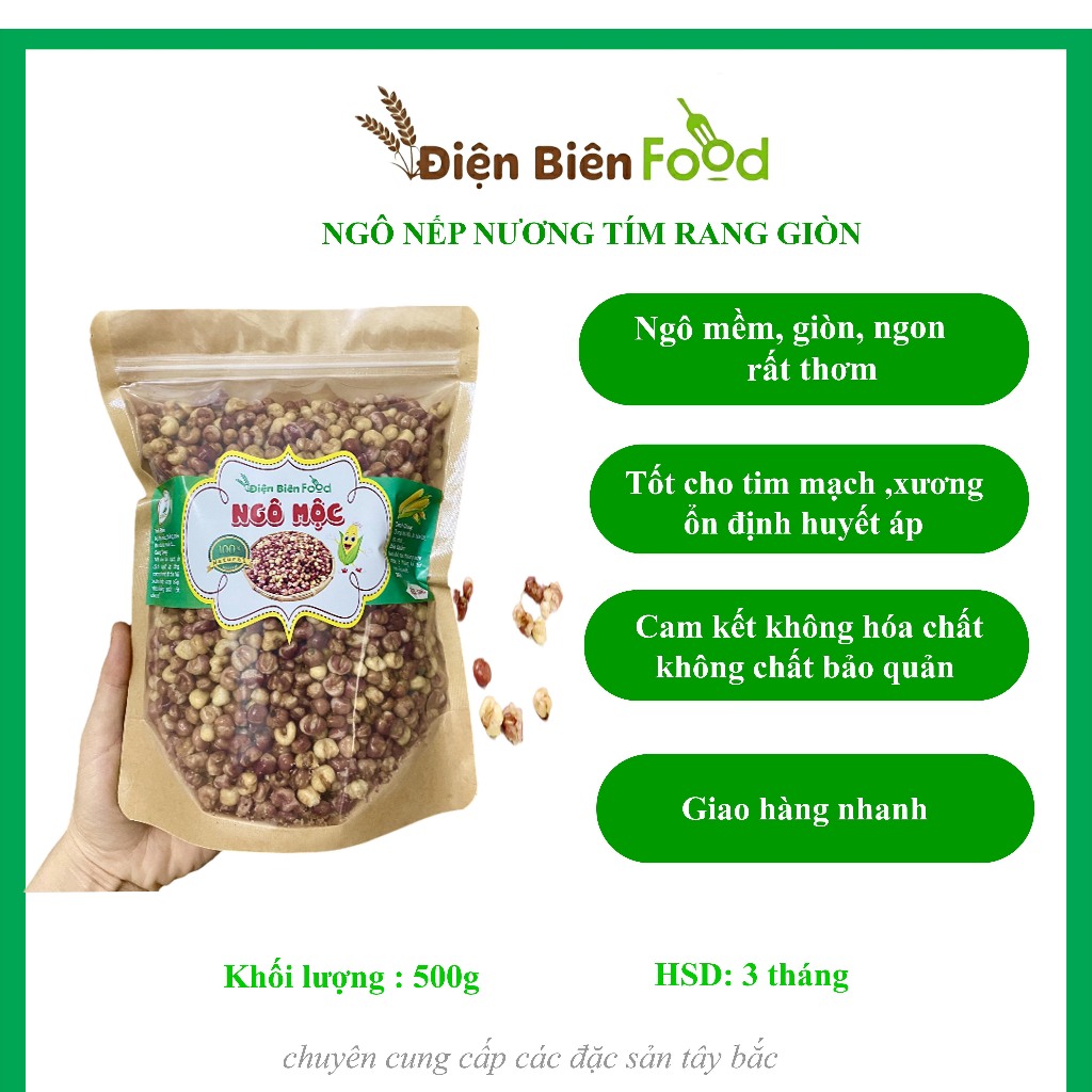 ngô nếp nương tím sấy giòn