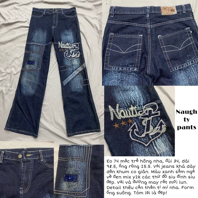 Quần jeans suông Naughty pants