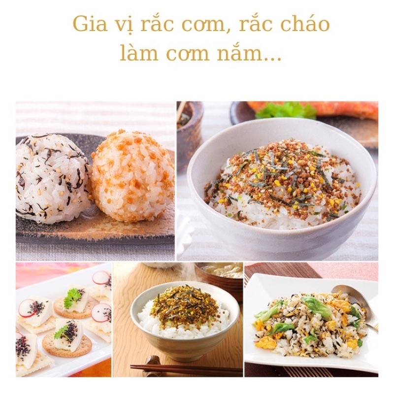 Gia vị rắc cơm Tanaka Food cho bé ăn dặm, gói gia vị trộn cơm Nhật Bản 75G 30 Gói