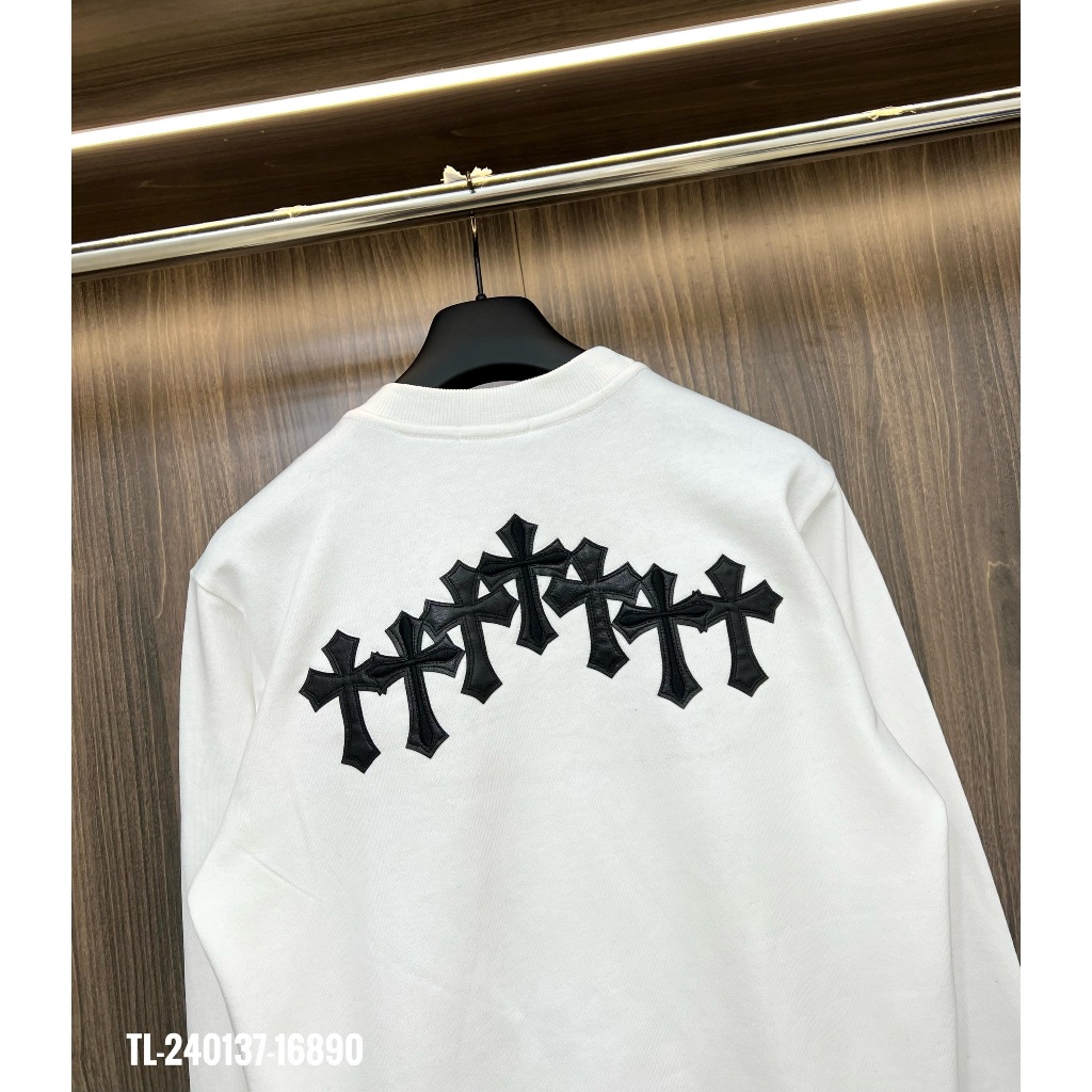 🔥Hot🔥Áo nỉ Chrome Hearts thêu da thiết kế hot trend Nam nữ Thu Đông 2023