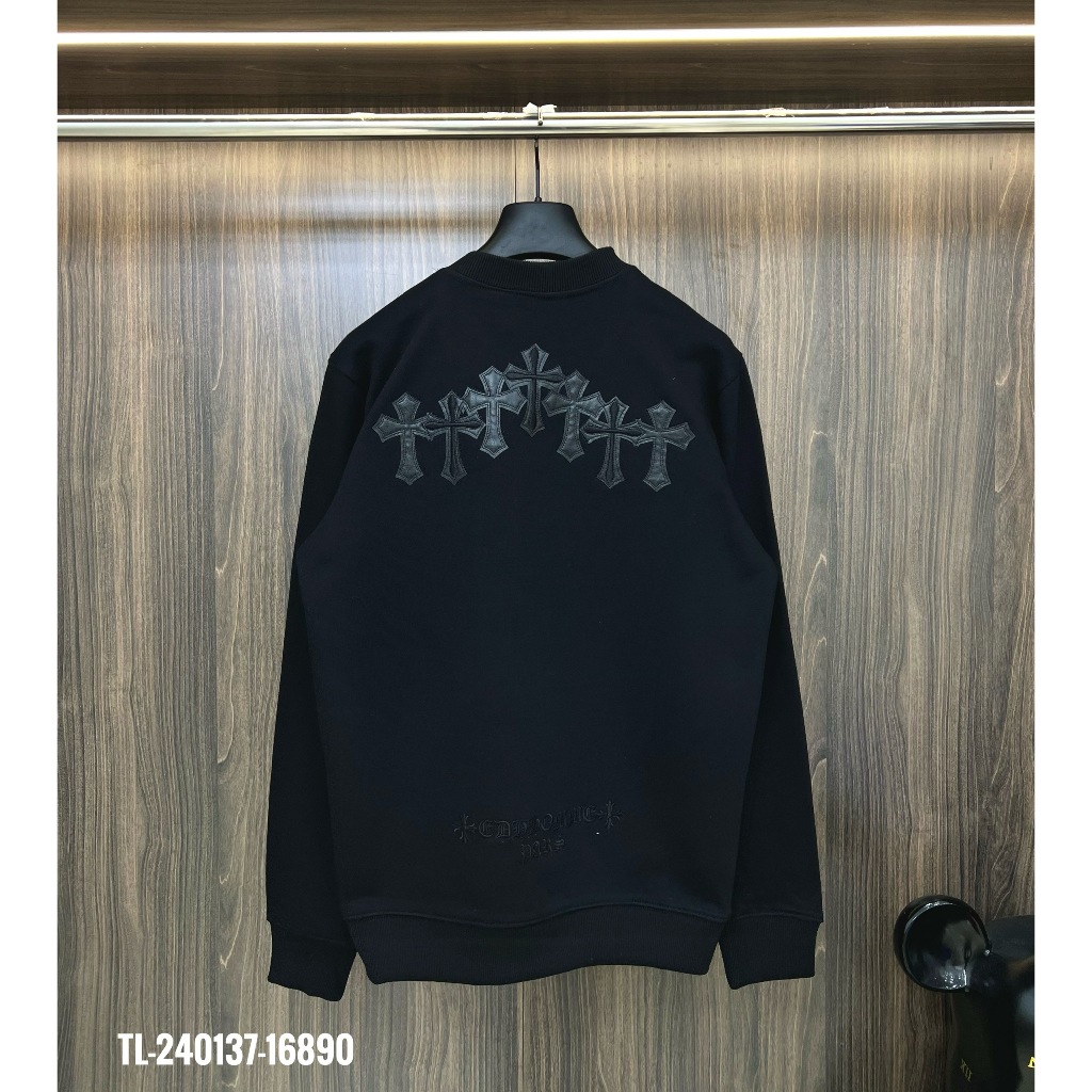 🔥Hot🔥Áo nỉ Chrome Hearts thêu da thiết kế hot trend Nam nữ Thu Đông 2023