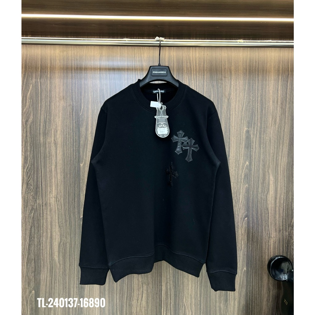 🔥Hot🔥Áo nỉ Chrome Hearts thêu da thiết kế hot trend Nam nữ Thu Đông 2023