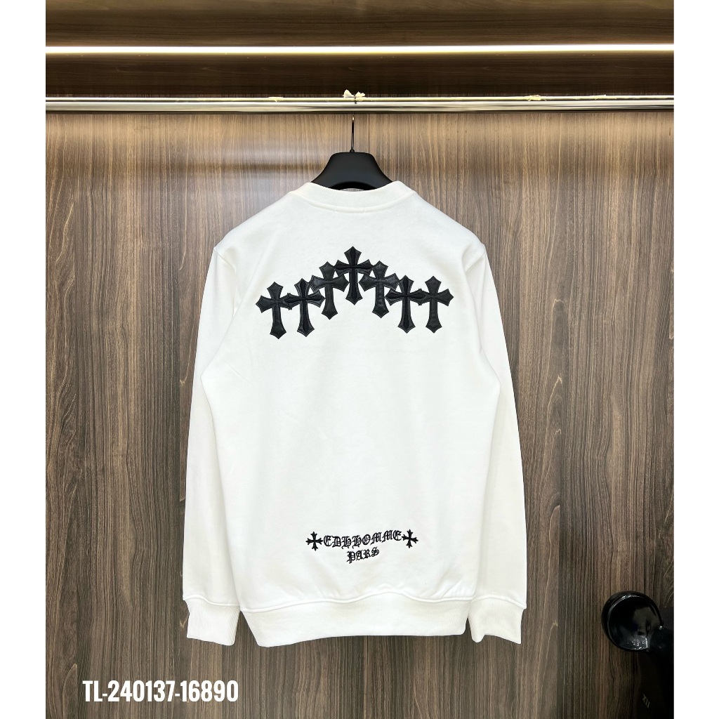 🔥Hot🔥Áo nỉ Chrome Hearts thêu da thiết kế hot trend Nam nữ Thu Đông 2023