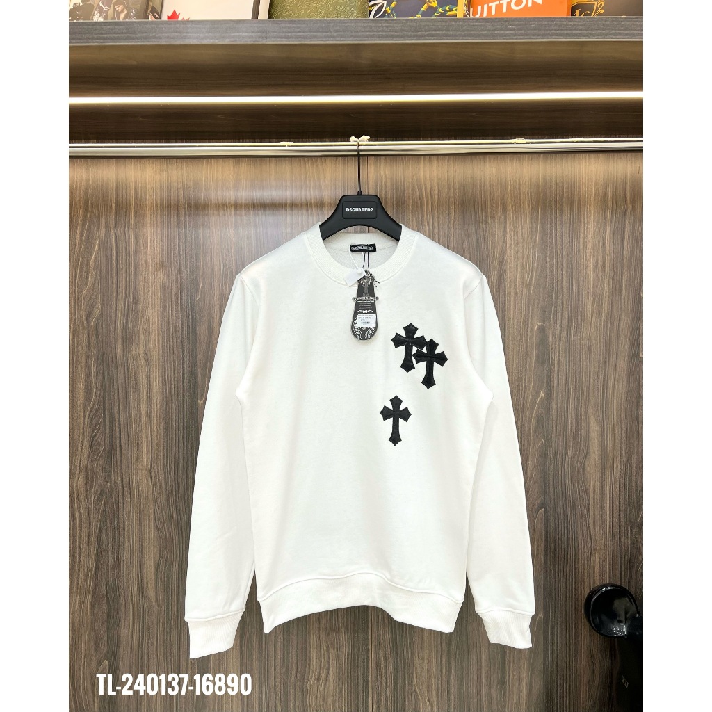 🔥Hot🔥Áo nỉ Chrome Hearts thêu da thiết kế hot trend Nam nữ Thu Đông 2023