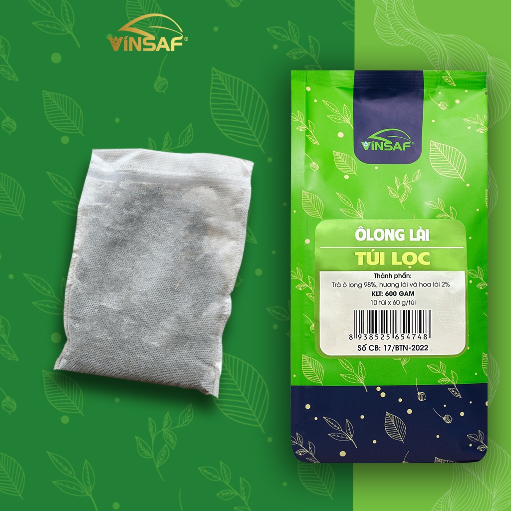 TRÀ OLONG LÀI TÚI LỌC VINSAF 600gr