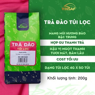 TRÀ ĐÀO TÚI LỌC VINSAF 200gr