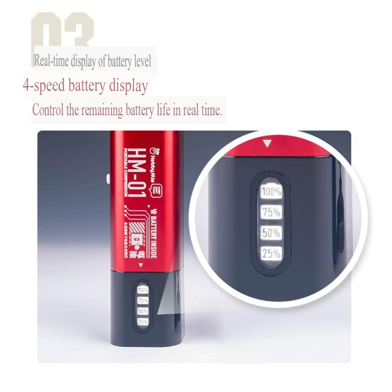 Máy nén khí Hobby mio mini sơn mô hình HM-01 Portable Compressor air pump airbrush