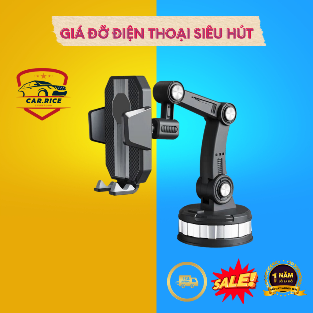 Giá đỡ điện thoại ô tô thông minh xoay 360 độ Thuận tiện và An toàn - Giá Đỡ Cánh Tay Cơ Lớn Hút Bám Siêu Chắc