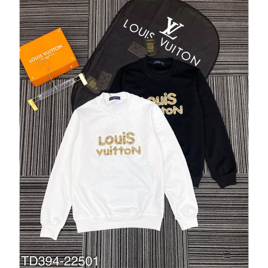 Áo Nỉ Nam Chữ Màu Cực Nét - Áo Dài Tay Nam LV Chất NỈ Cao Cấp