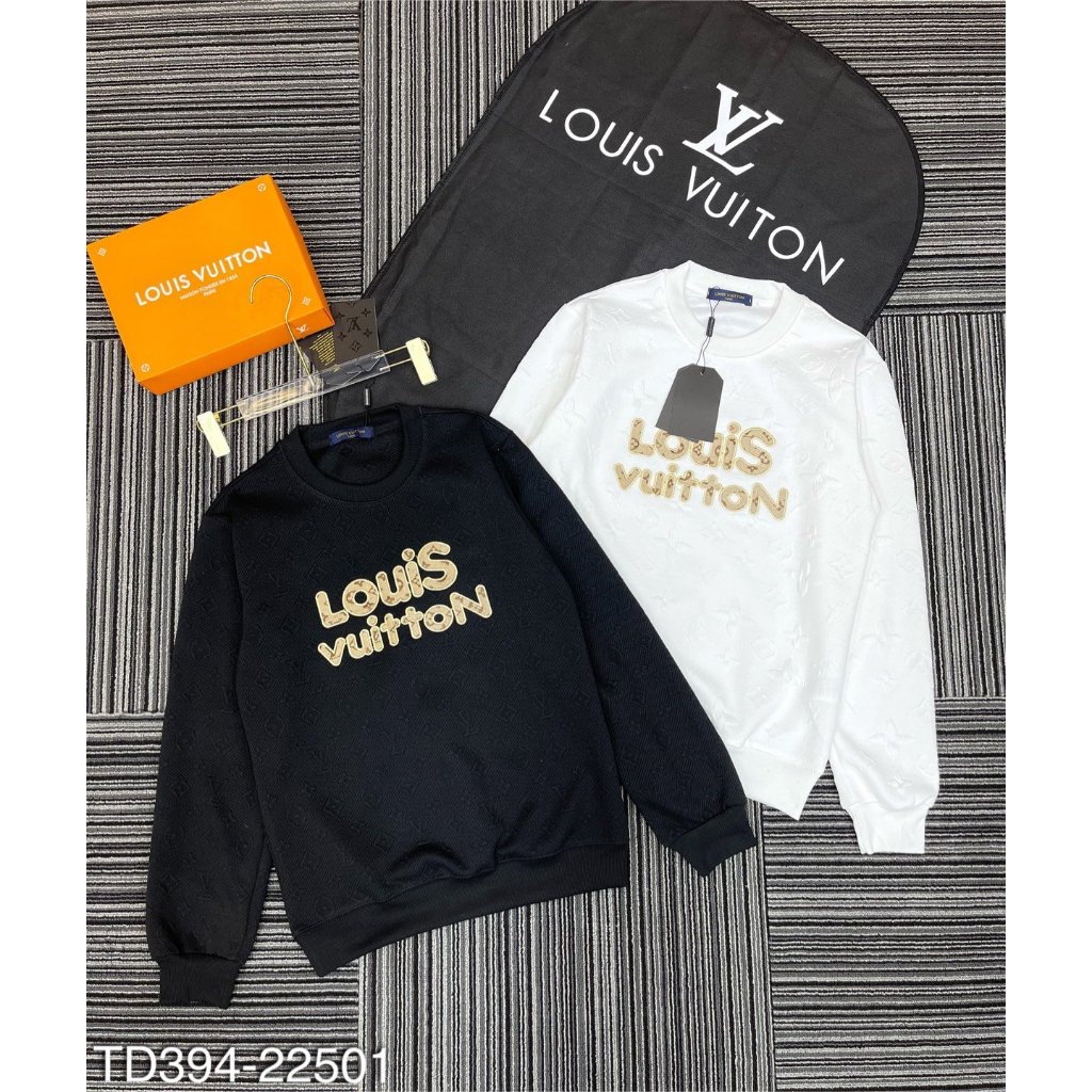 Áo Nỉ Nam Chữ Màu Cực Nét - Áo Dài Tay Nam LV Chất NỈ Cao Cấp