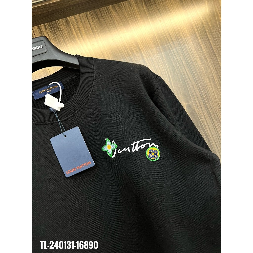 Áo Nỉ Nam Chữ Màu Cực Nét - Áo Dài Tay Nam LV Chất NỈ Cao Cấp