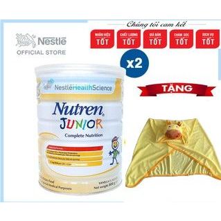 Bộ 2 lon sữa Nutren junior 800g nhập khẩu Thụy Sỹ -DATE 2025