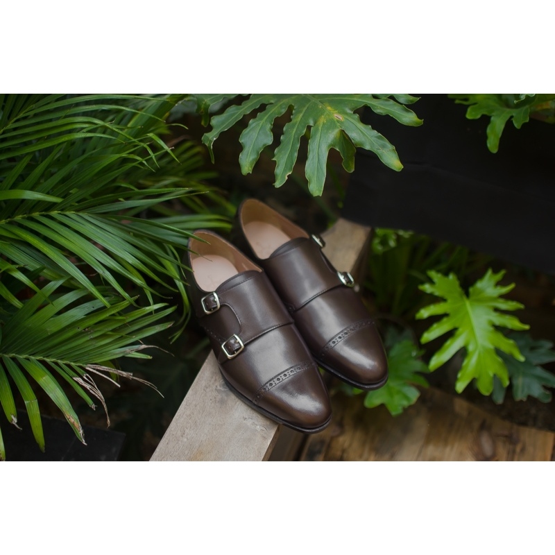 Giày Tây Nam Kiểu Dáng MonkStrap Thời Trang Lịch Sự Chất Liệu Da Bê Cao Cấp Thương Hiệu CNES (CNS 215 NSL)