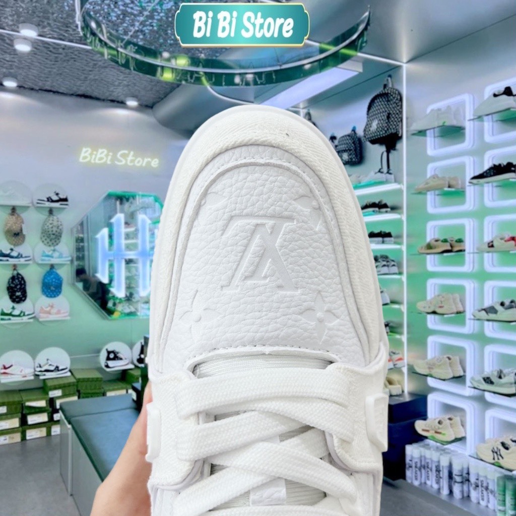 Giày LV Trắng Nam Giày LV Louis Vuitton Trainer Trắng Đen, Giày Sneaker LV Thể Thao Nam Nữ Hot TrendHàng Cao CấpTrắng Ho