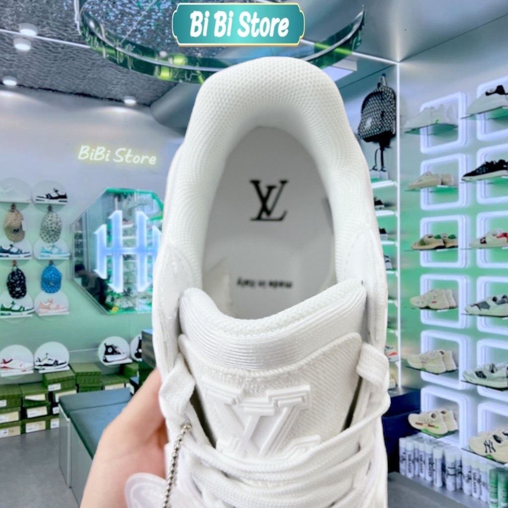 Giày LV Trắng Nam Giày LV Louis Vuitton Trainer Trắng Đen, Giày Sneaker LV Thể Thao Nam Nữ Hot TrendHàng Cao CấpTrắng Ho