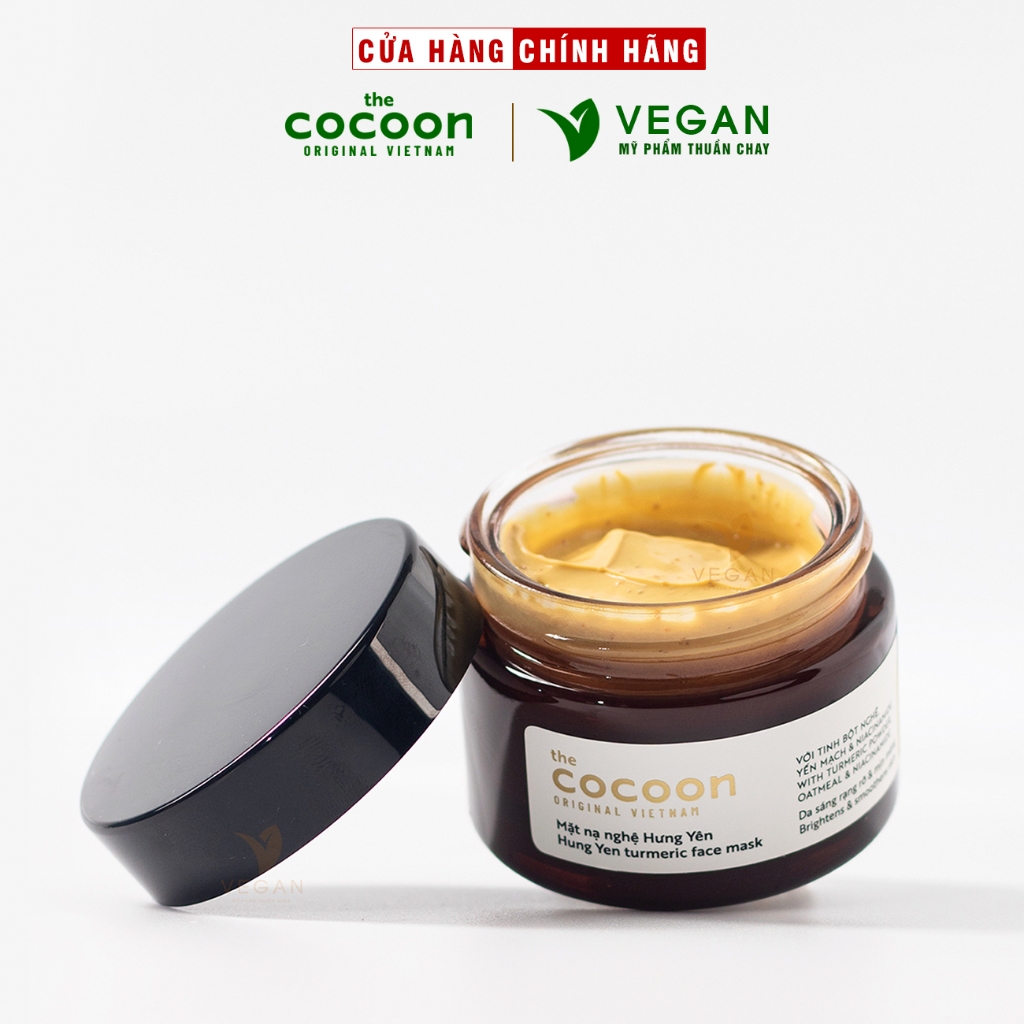 Mặt nạ nghệ Hưng Yên cocoon 30ml (Turmeric face mask) đều màu, giảm thâm thuần chay