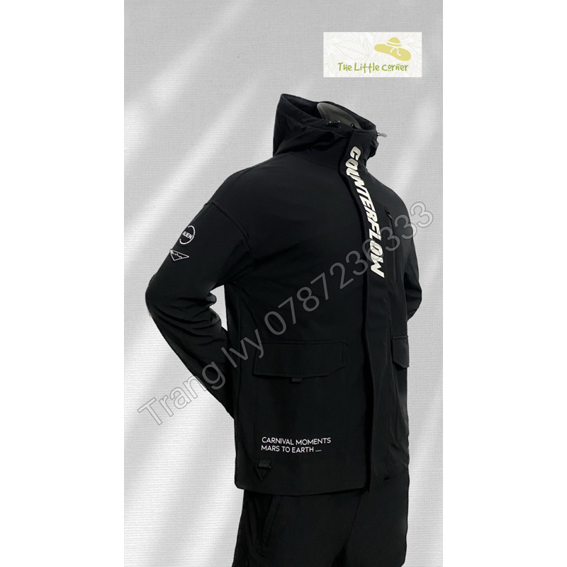 Áo khoác gió lót nỉ nam Lining AWDRA24