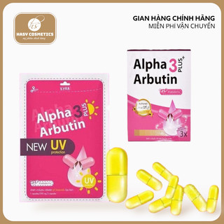 Viên bột kích trắng & chống nắng uv alpha arbutin 3 plus