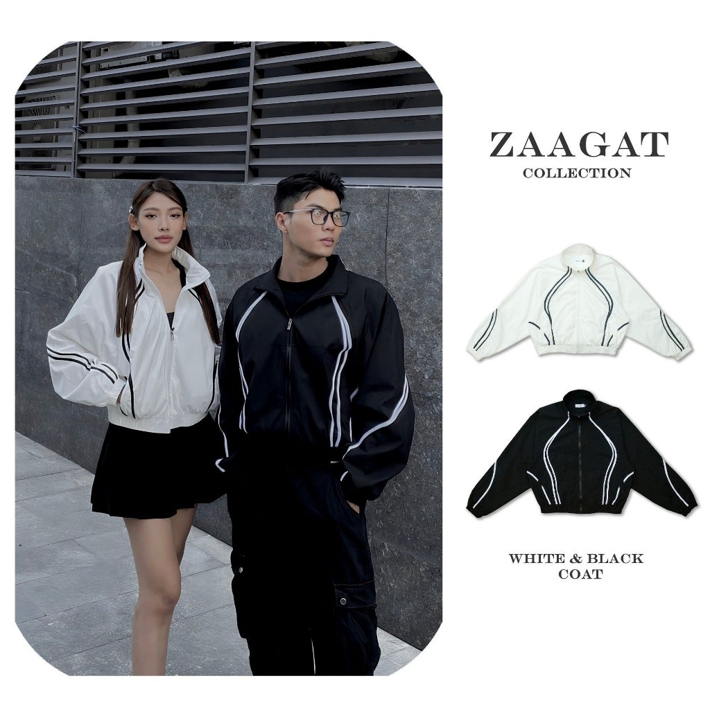 Áo đôi, đồ đôi nam nữ, áo khoác dù ZAAGAT 2 lớp, form boxy, vải dày, chống nước
