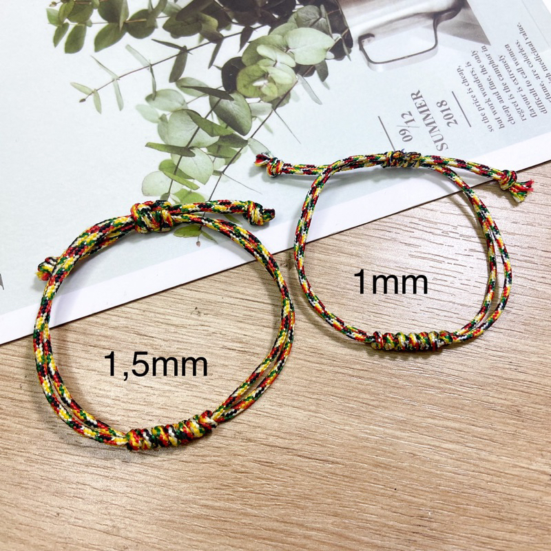 Vòng tay ngũ sắc may mắn phong cách đơn giản