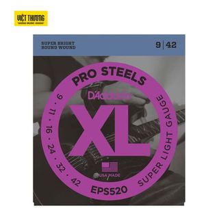 Dây Đàn Guitar Điện D'addario  9-42 EPS520 -Việt Thương Music