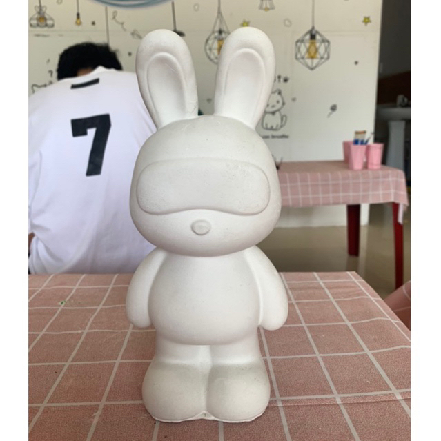 Tượng tô màu thạch cao gấu bearbrick size lớn