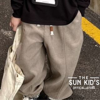  Quần dài bé trai - Quần nỉ bông Jogger gân dọc bo chân thu đông cực đẹp cho bé trai bé gái từ 8 đến 19 kg - SUN KID'S 