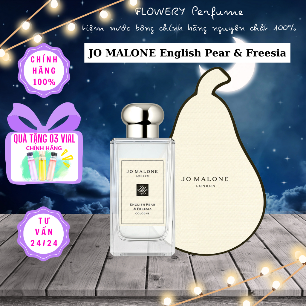 Nước Hoa Unisex Nam Nữ Jo Malone English Pear & Freesia Cologne - Nhẹ Nhàng, Sang Trọng, Nàng Thơ - 2ml/5ml/10ml FLOWERY