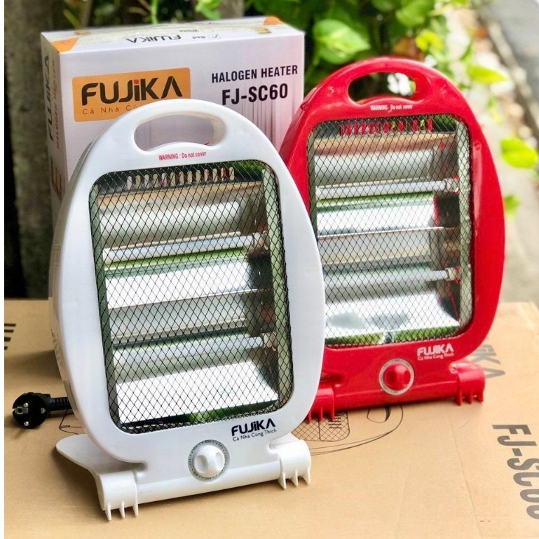 Quạt sưởi - Máy sưởi halogen hồng ngoại 2 bóng Công Suất 800W - Có chế độ chống đổ an toàn  [ Bảo hành 12 tháng]