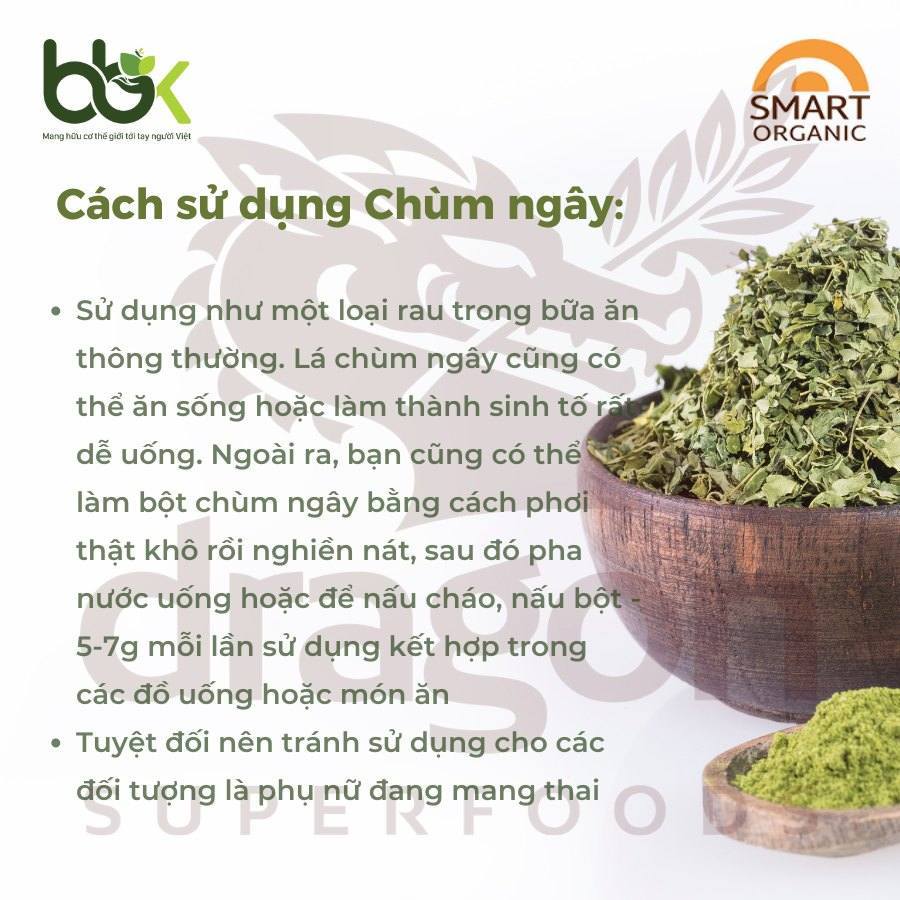 Bột chùm ngây hữu cơ organic moringa power Dragon Superfoods 200g
