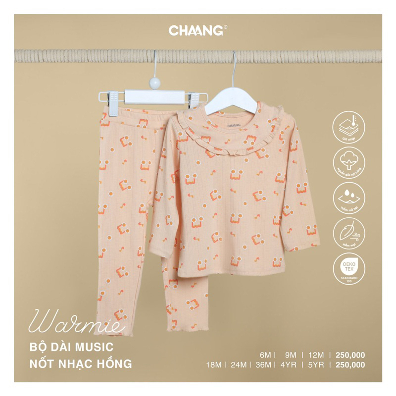Chaang bộ quần áo trẻ em dài tay Chaang Music AW23