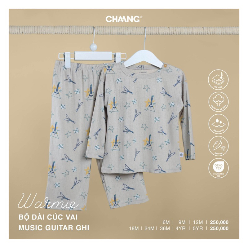 Chaang bộ quần áo trẻ em dài tay Chaang Music AW23