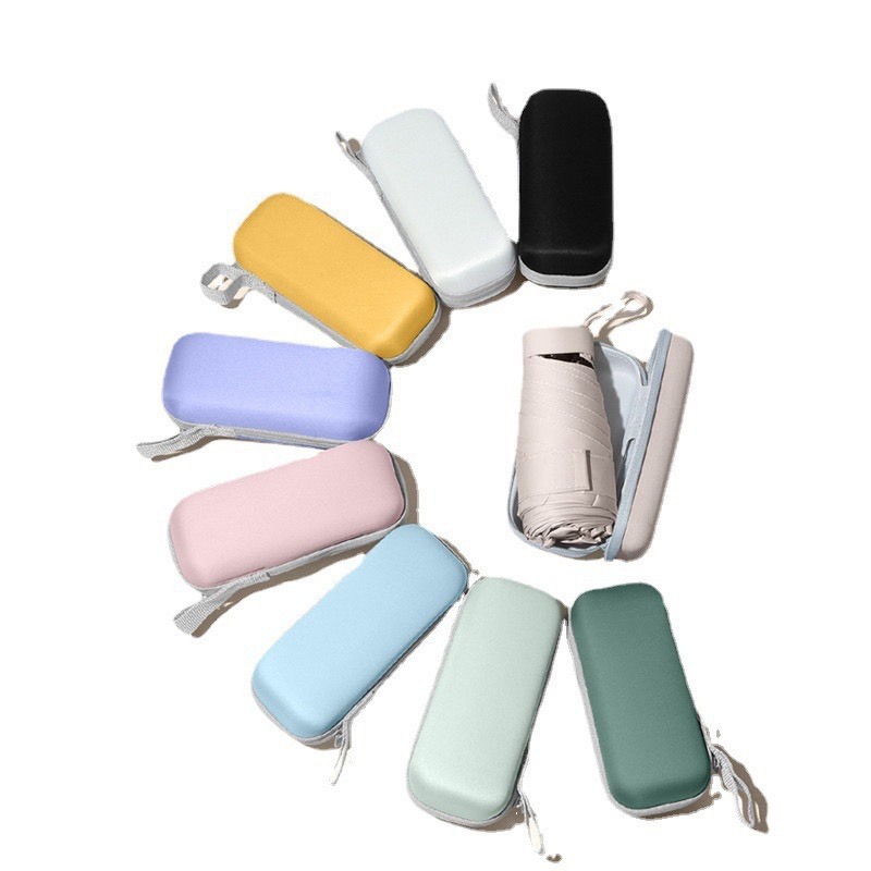 Ô mini che nắng gấp gọn chống tia UV tiện mang đi du lịch kèm hộp đựng - Dù mini có chống tia UV cực tốt