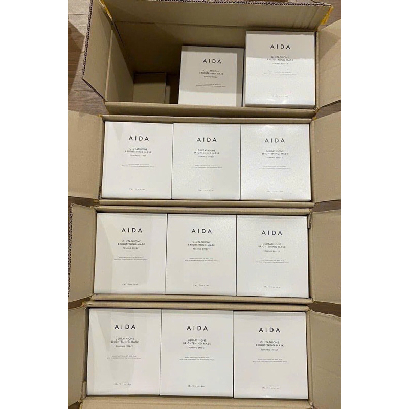 Mặt Nạ Siêu Truyền Trắng Aida Glutathione Brightening Mask Làm Trắng Căng Bóng Mờ Nám