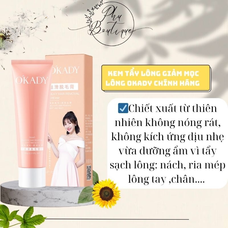 kem tẩy lông triệt lông cao cấp okady