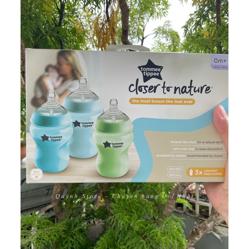 Bình sữa Tommee Tippee nhiều màu sắc Pastel 260ml - núm Âu số 1