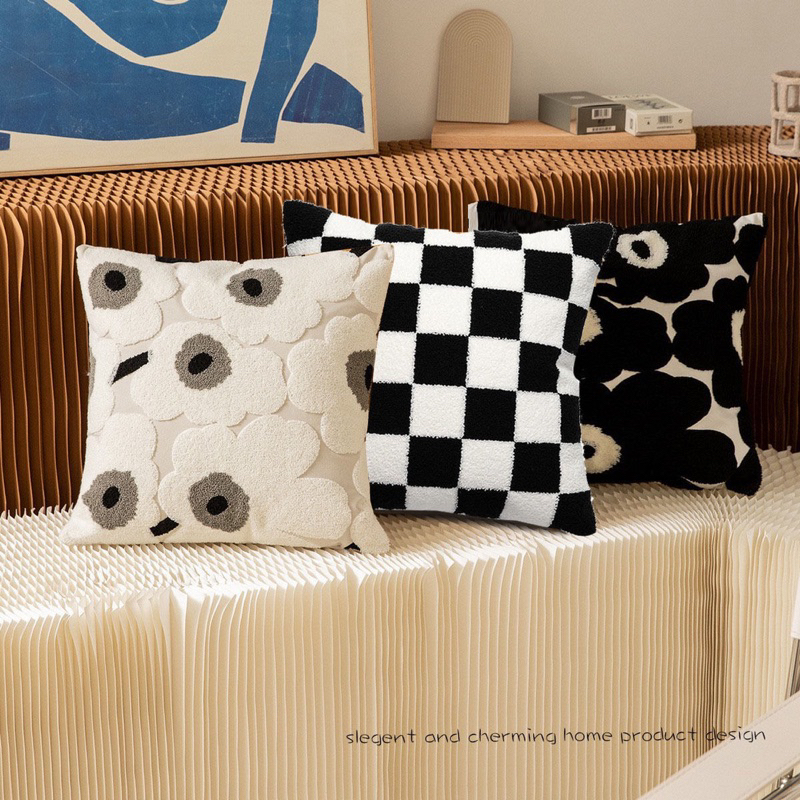 Set gối tựa lưng đơn giản decor trang trí sofa phòng khách