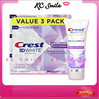 Combo 3 tuýp kem đánh răng crest 3D White Brilliance - 3 pack
