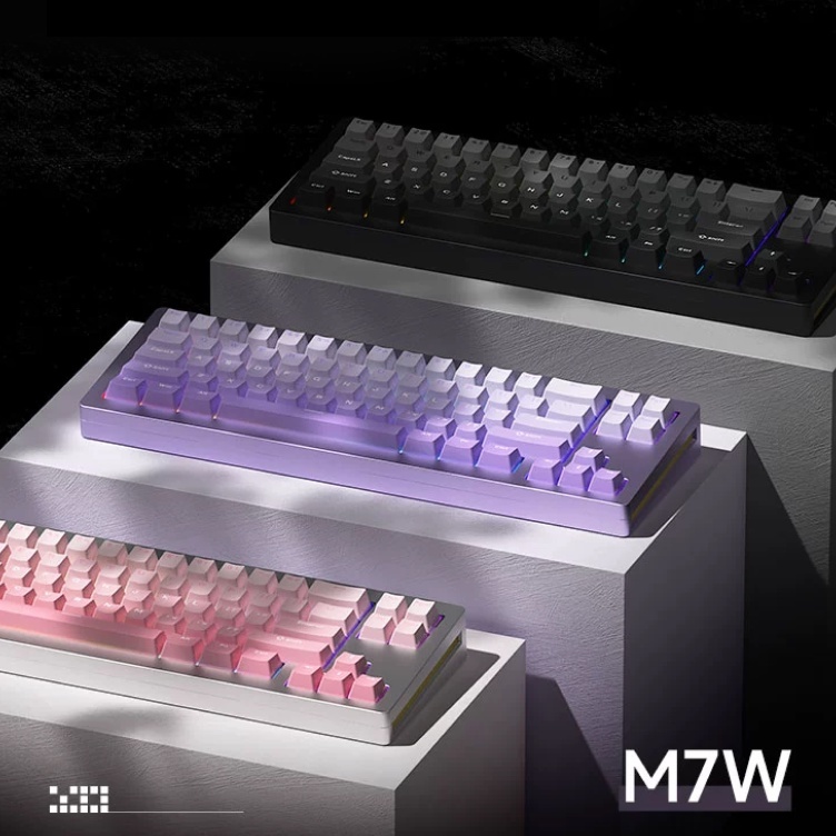 Bàn phím cơ không dây Monsgeek M7W | Case Nhôm | 3 Modes | Mạch Xuôi | Led RGB