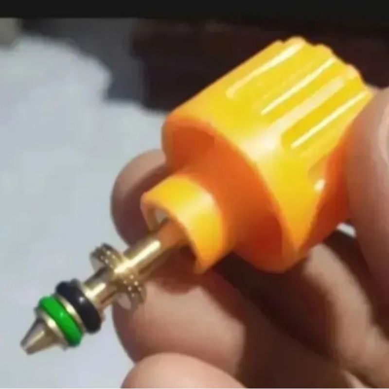 Dây Nạp Gas Bình Mini Phổ Thông Đầu Nối Dạng Cài Khóa Tặng 2 Cái Ron Van Mini Dây Sạc Gas Mini Đuôi Cài Khóa