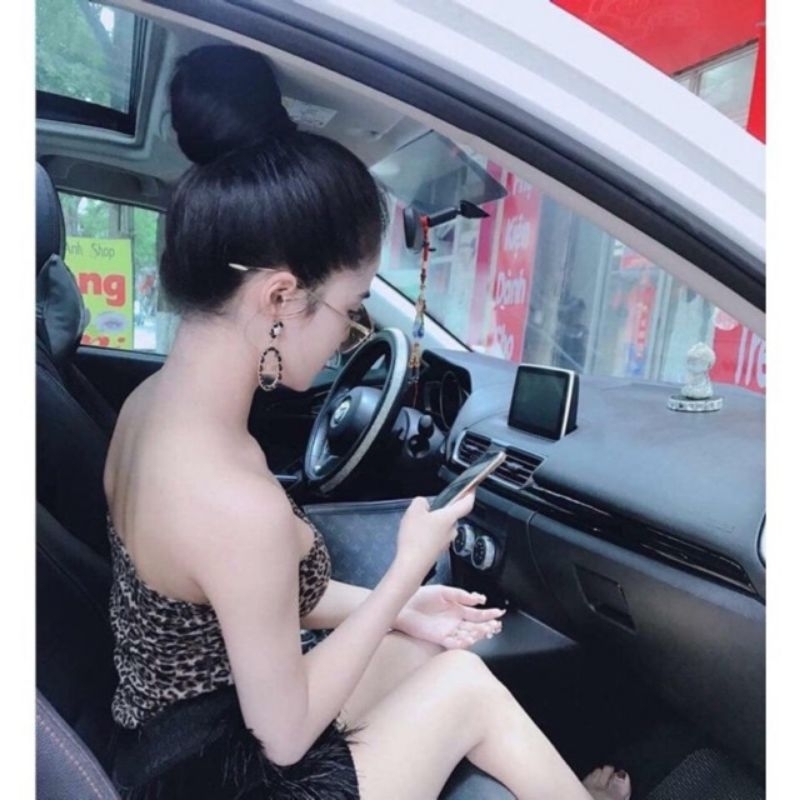 Tóc búi phồng cao hình thật